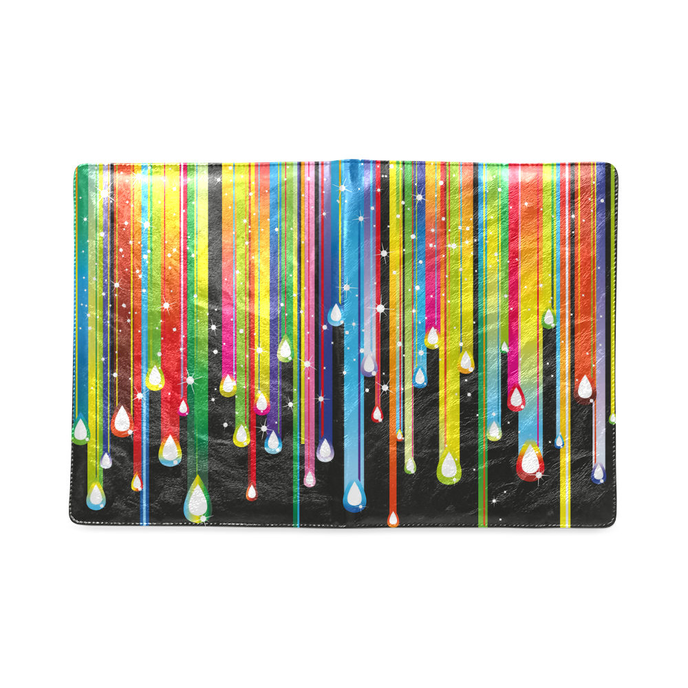 Colorful Stripes and Drops Custom NoteBook B5
