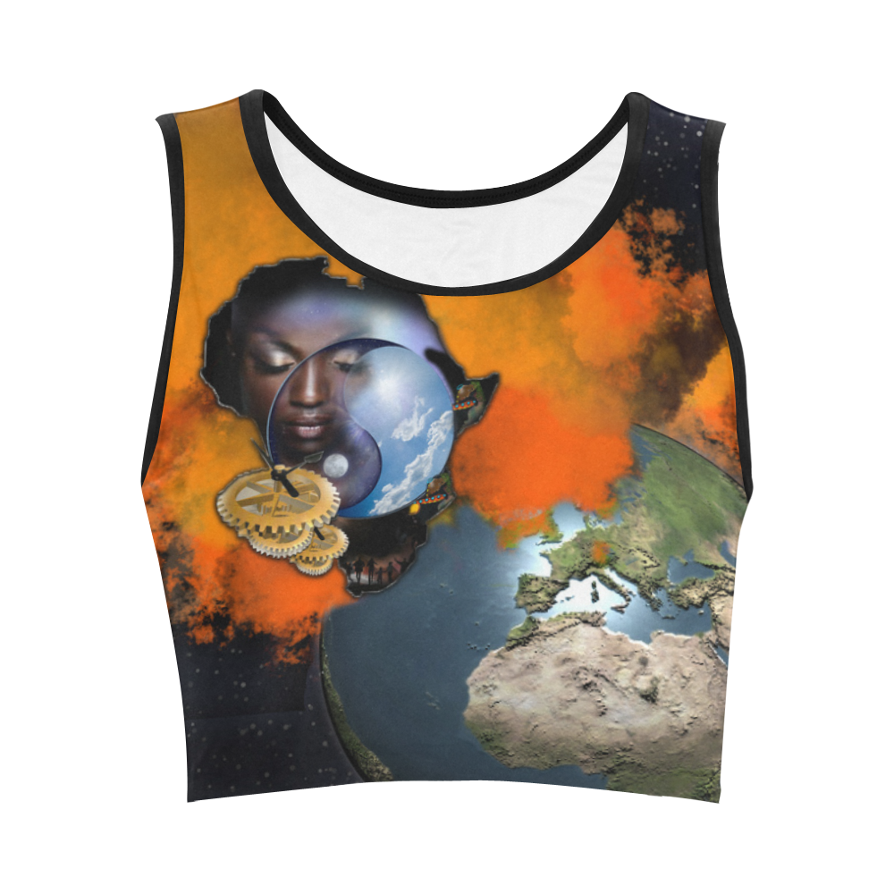 I love africa Women's Crop Top (Model T42)