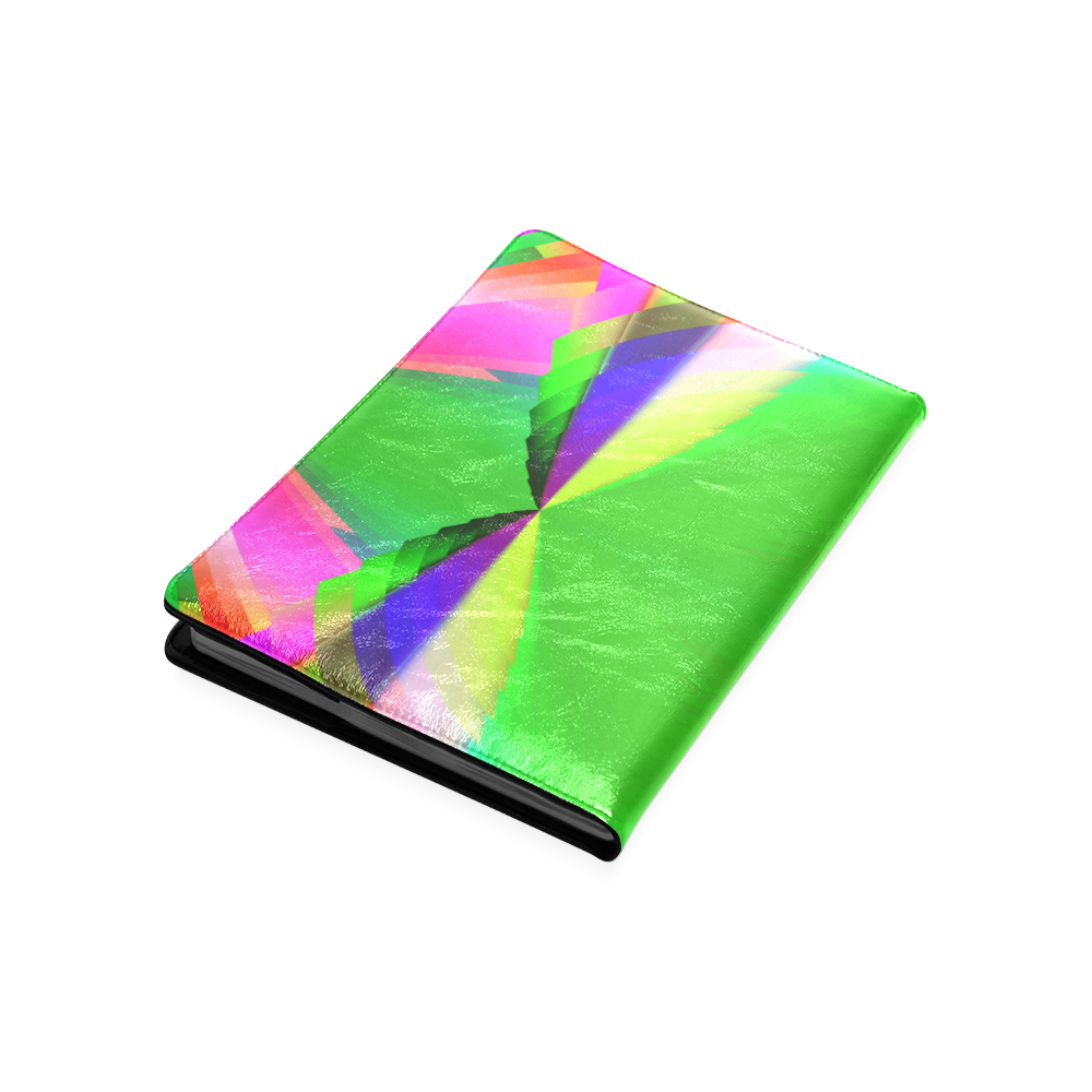 Multicolor Shimmering Fractal Design Custom NoteBook B5