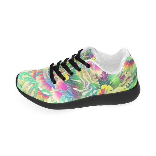 Beautiful Tropical Flowers Watercolor Pattern Women’s Running Shoes (Model 020)