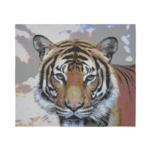 Animal ArtStudio 916C Tiger Cotton Linen Wall Tapestry 60"x 51"