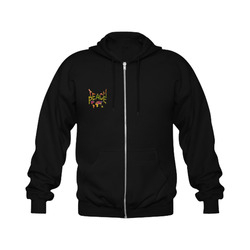 Teach Peace Gildan Full Zip Hooded Sweatshirt (Model H02)