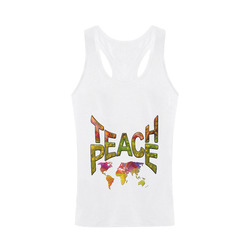 Teach Peace Plus-size Men's I-shaped Tank Top (Model T32)