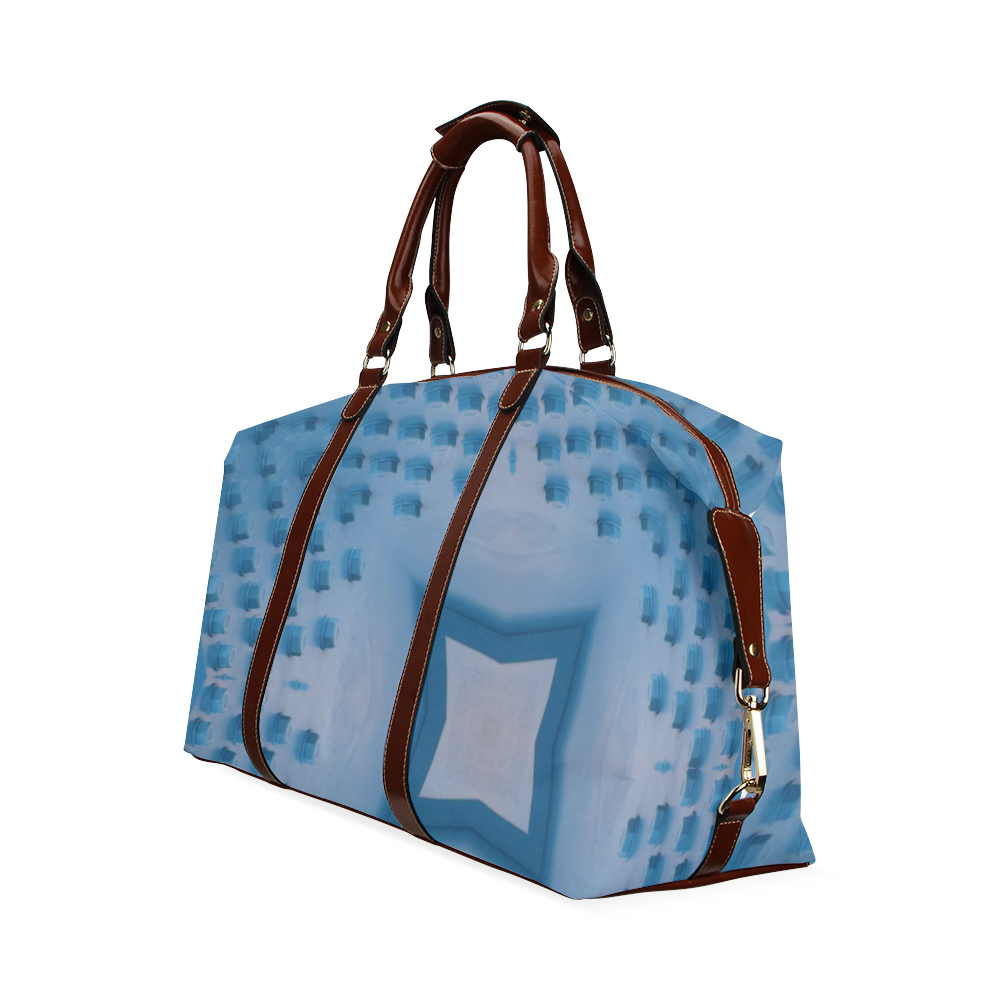 Blue Blocks Classic Travel Bag (Model 1643)