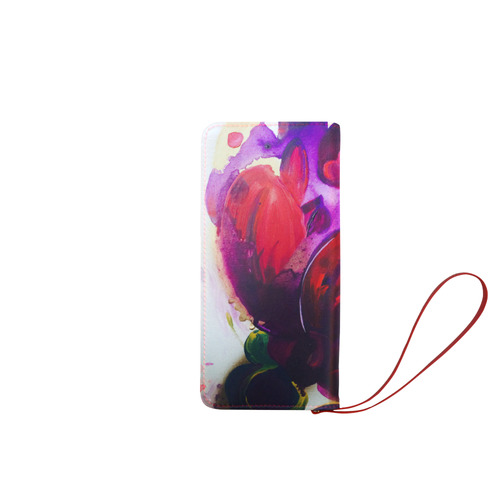 Purple Poppies Flowers Women's Clutch Wallet (Model 1637)