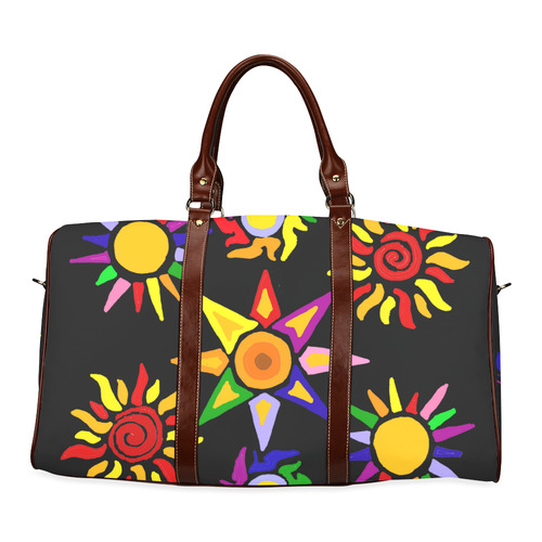 Bold Rainbow Sun Art Waterproof Travel Bag/Large (Model 1639)