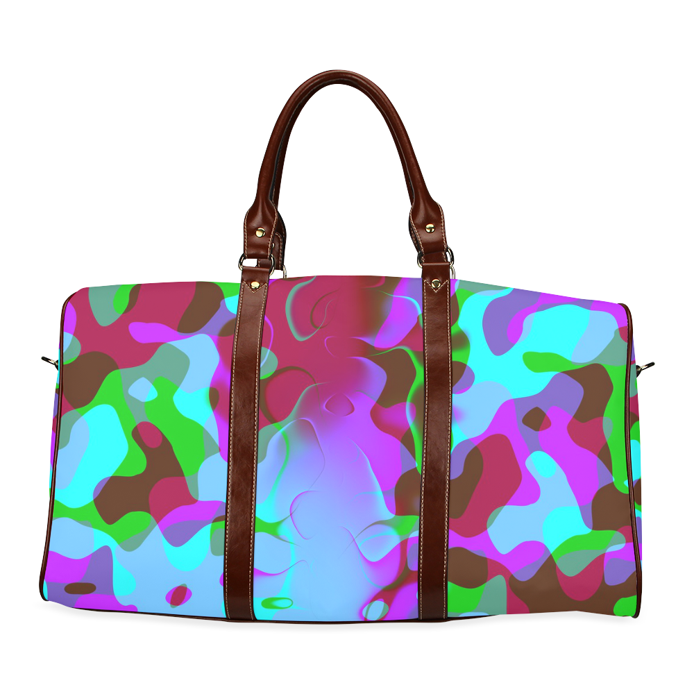 Retro Abstract Colorsplash Waterproof Travel Bag/Large (Model 1639)