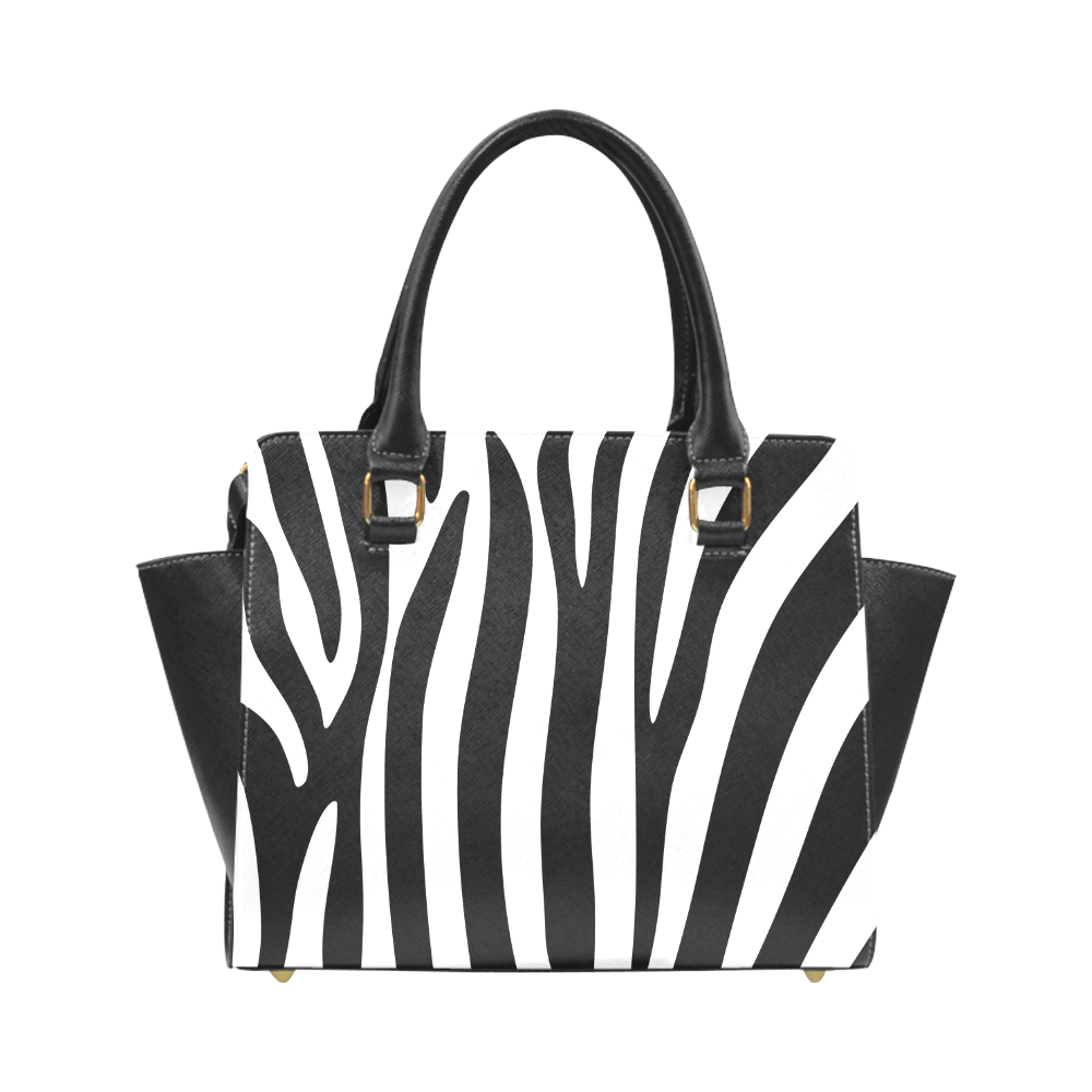 Zebra Rivet Shoulder Handbag (Model 1645)