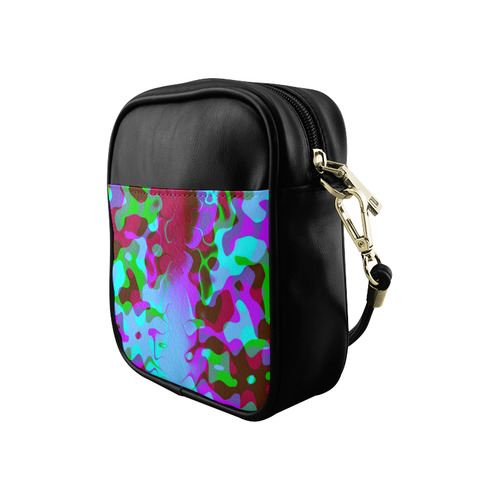 Retro Abstract Colorsplash Sling Bag (Model 1627)