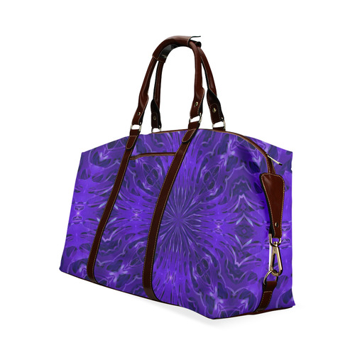 Crowns in Deep Purple Classic Travel Bag (Model 1643)