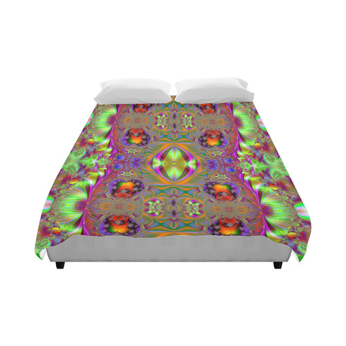 Swathed in Colors Fractal Abstract Duvet Cover 86"x70" ( All-over-print)
