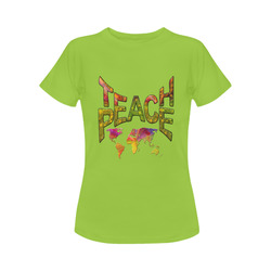 Teach Peace Women's Classic T-Shirt (Model T17）