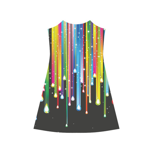 Colorful Stripes and Drops Alcestis Slip Dress (Model D05)