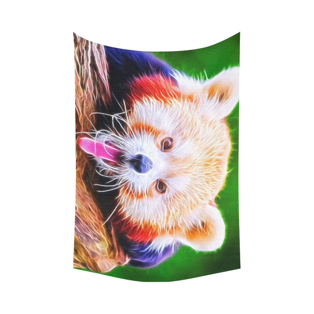 animal ArtStudio 5916 red Panda Cotton Linen Wall Tapestry 90"x 60"