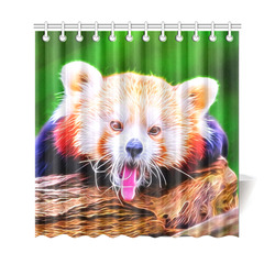 animal ArtStudio 5916 red Panda Shower Curtain 69"x70"