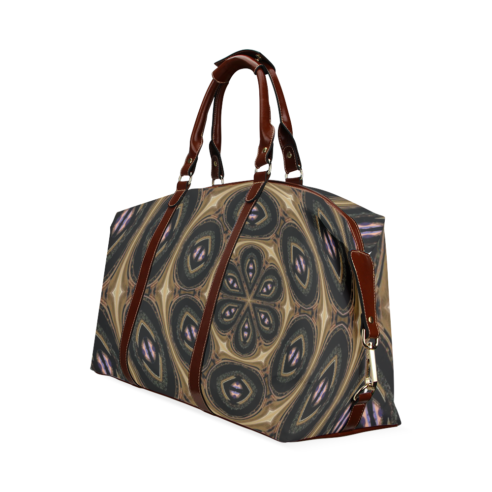 Grunge & Leather Classic Travel Bag (Model 1643)