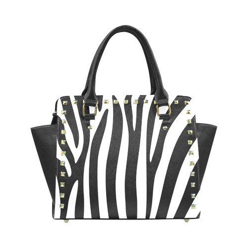 Zebra Rivet Shoulder Handbag (Model 1645)