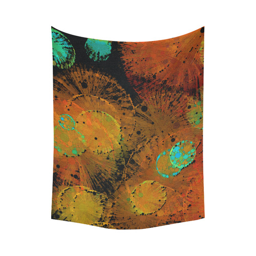 Fireworks Cotton Linen Wall Tapestry 80"x 60"