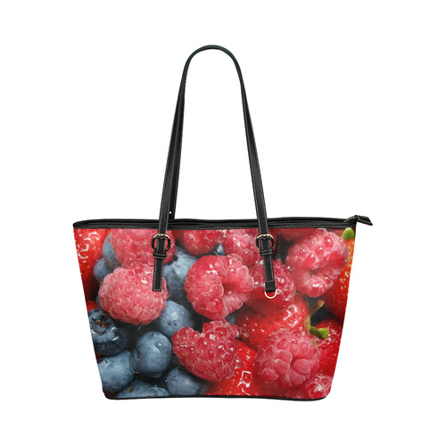 Berries Leather Tote Bag/Small (Model 1651)