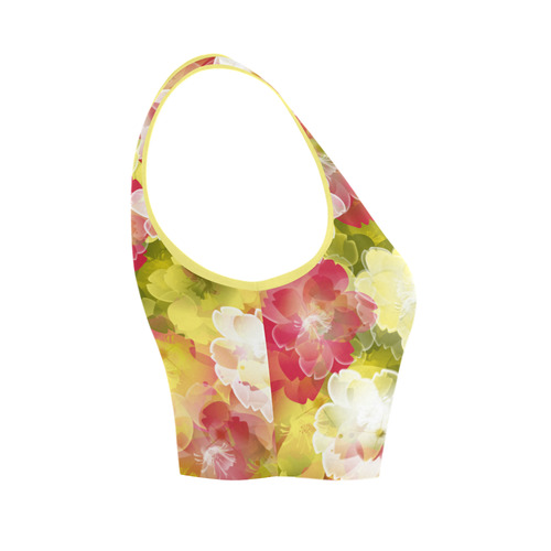 Flower Power Blossom Women's Crop Top (Model T42)