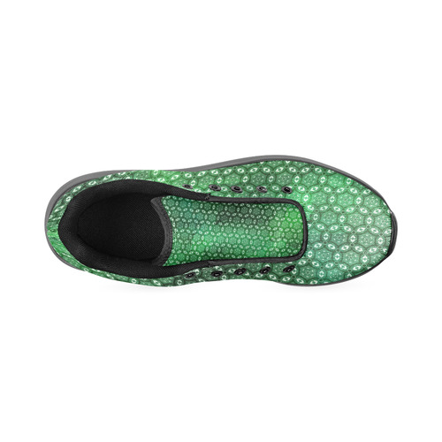 Green Abstract Forest Men’s Running Shoes (Model 020)