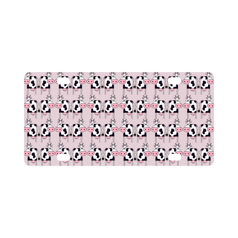 Cow Pattern Classic License Plate