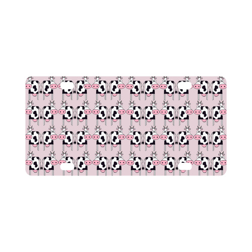 Cow Pattern Classic License Plate