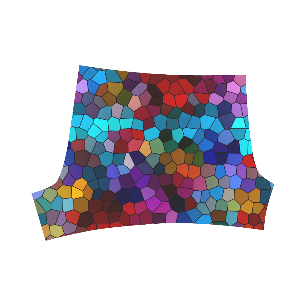 Colorful Mosaic Briseis Skinny Shorts (Model L04)