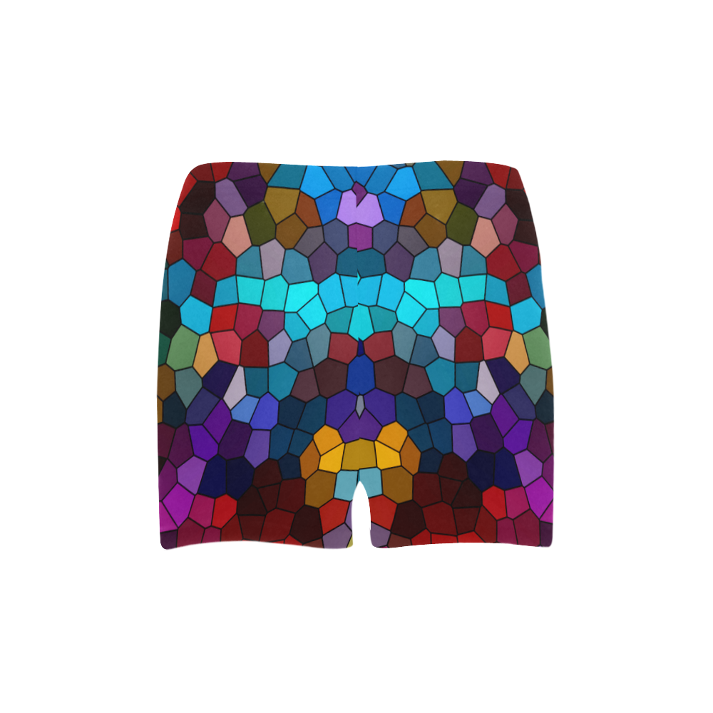 Colorful Mosaic Briseis Skinny Shorts (Model L04)