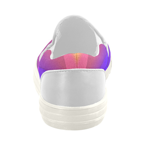 Color Shift Women's Slip-on Canvas Shoes (Model 019)