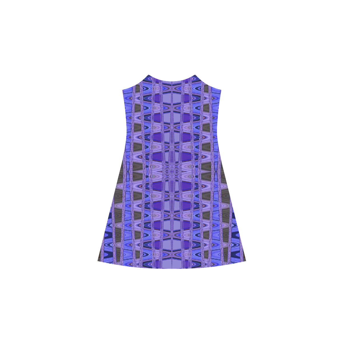 Blue Black Abstract Pattern Alcestis Slip Dress (Model D05)