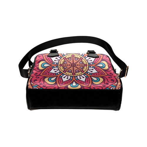 Red Bohemian Mandala Design Shoulder Handbag (Model 1634)