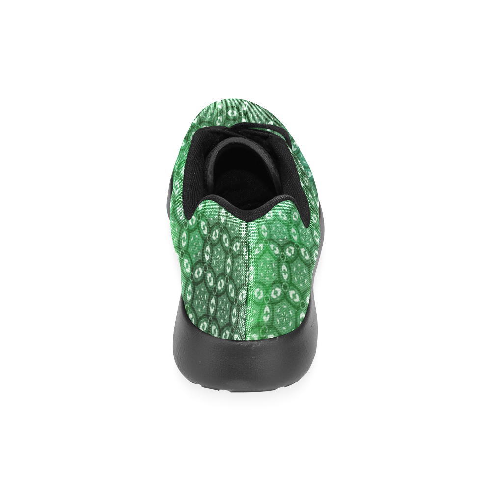 Green Abstract Forest Men’s Running Shoes (Model 020)