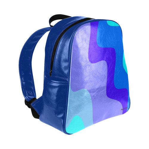 Blue Waves. Inspired by the Magic Island of Gotland. Multi-Pockets Backpack (Model 1636)