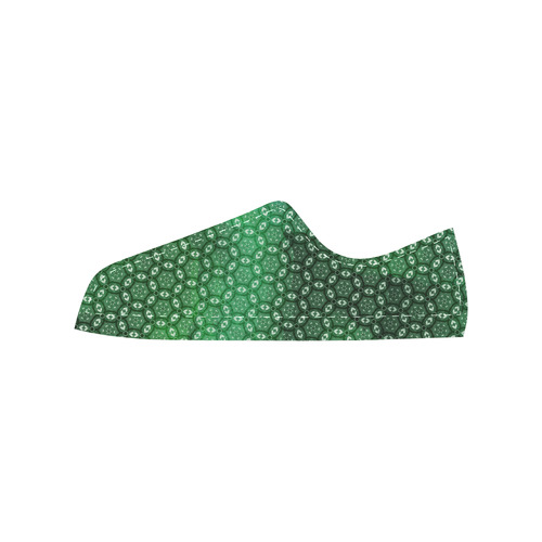 Green Abstract Forest Women's Classic Canvas Shoes (Model 018)
