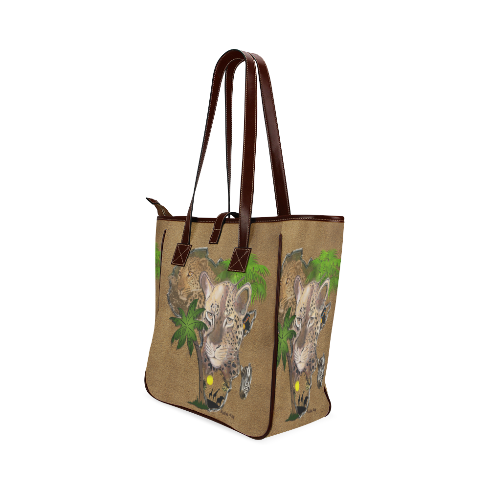 Cheetahs on suede by Just Kidding Classic Tote Bag (Model 1644)