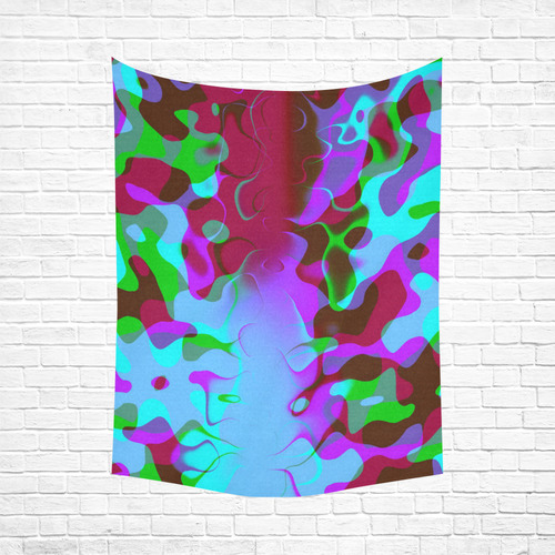Retro Abstract Colorsplash Cotton Linen Wall Tapestry 60"x 80"