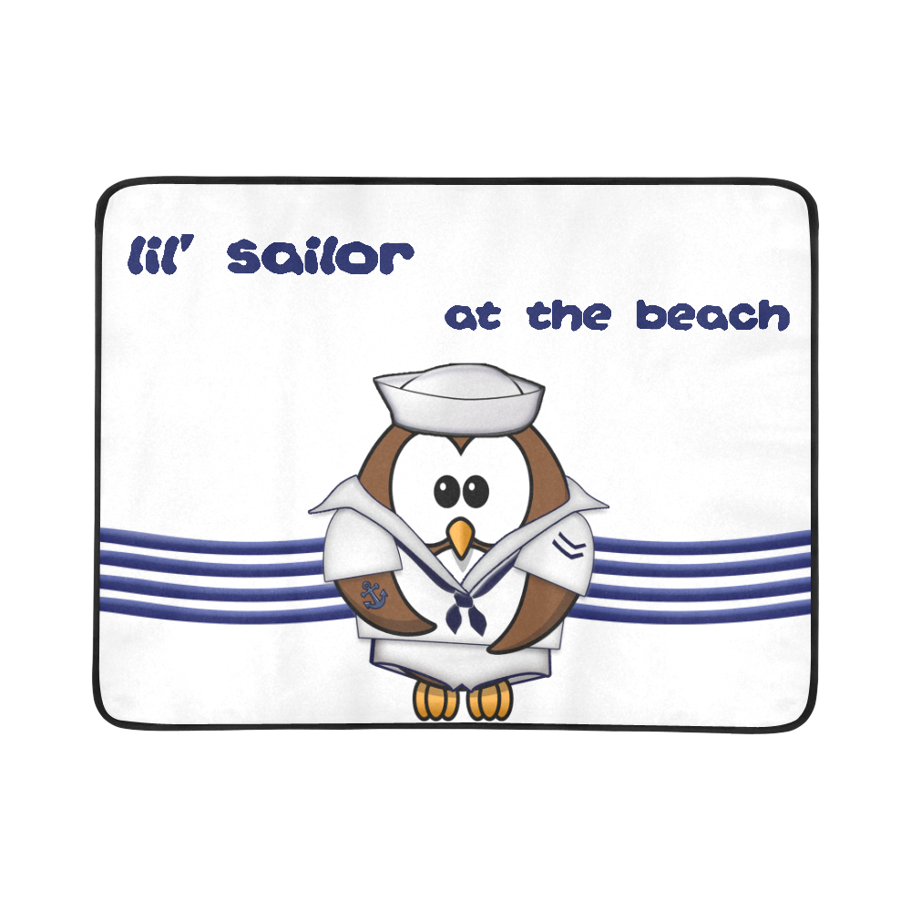 sailor owl Beach Mat 78"x 60"