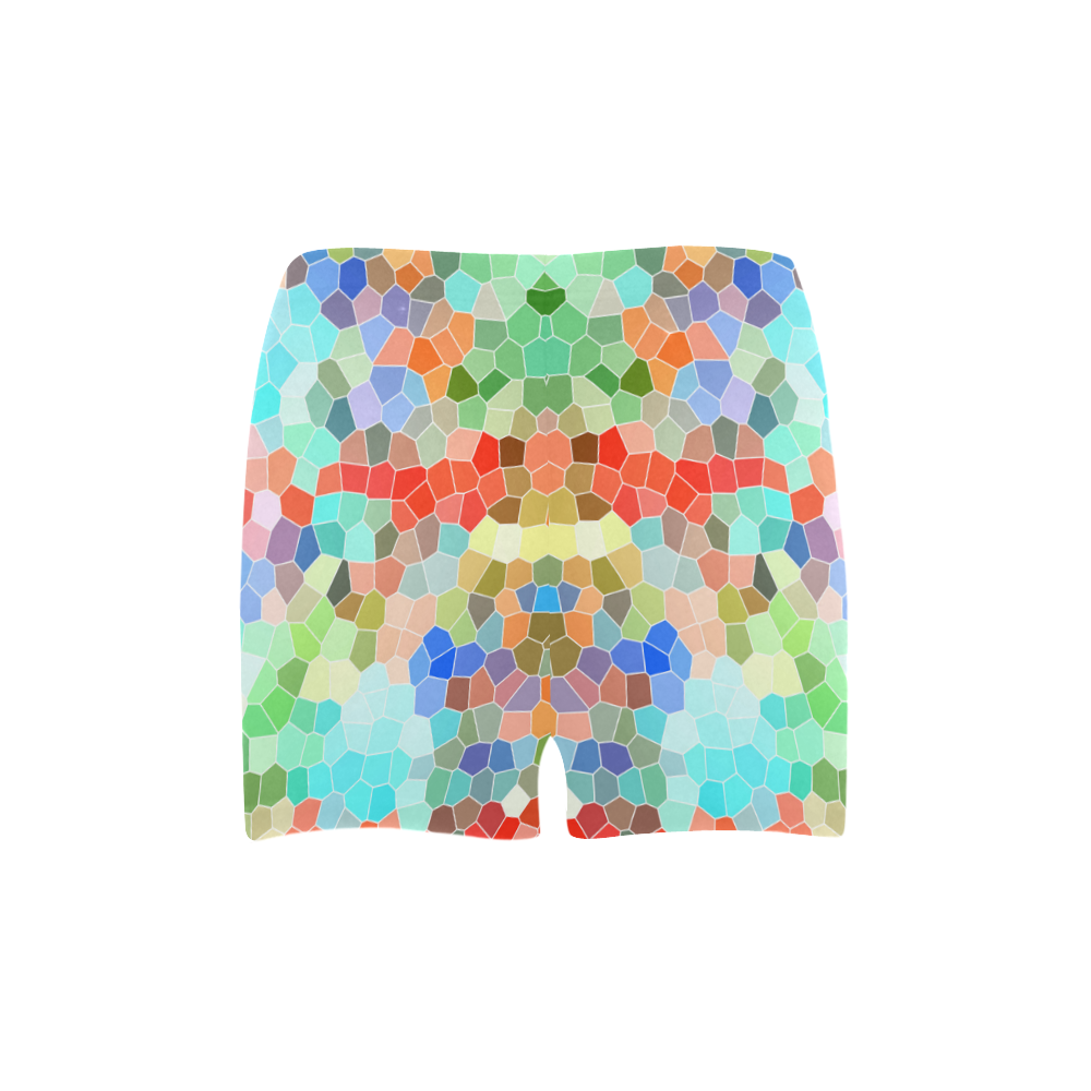 Colorful Mosaic Briseis Skinny Shorts (Model L04)