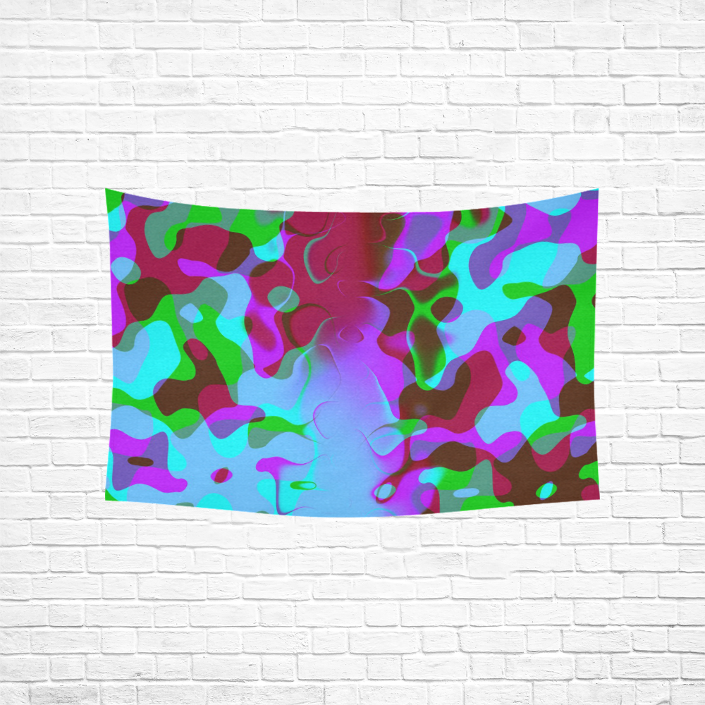 Retro Abstract Colorsplash Cotton Linen Wall Tapestry 60"x 40"
