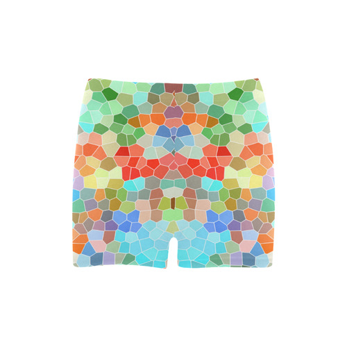 Colorful Mosaic Briseis Skinny Shorts (Model L04)