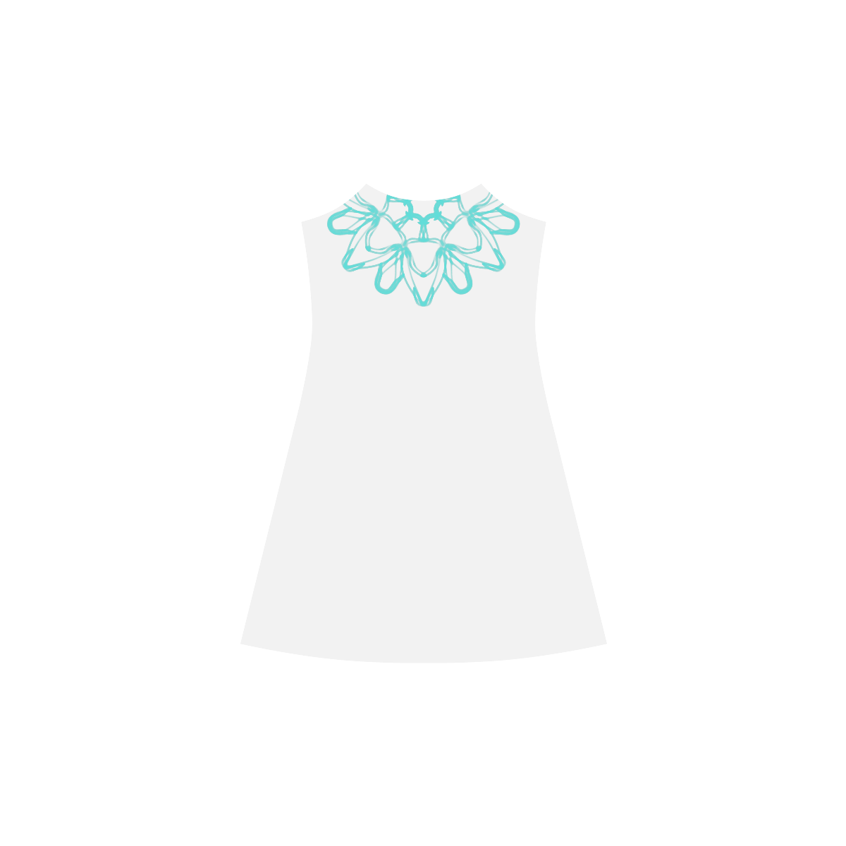 teal mandala 4 slip dress Alcestis Slip Dress (Model D05)