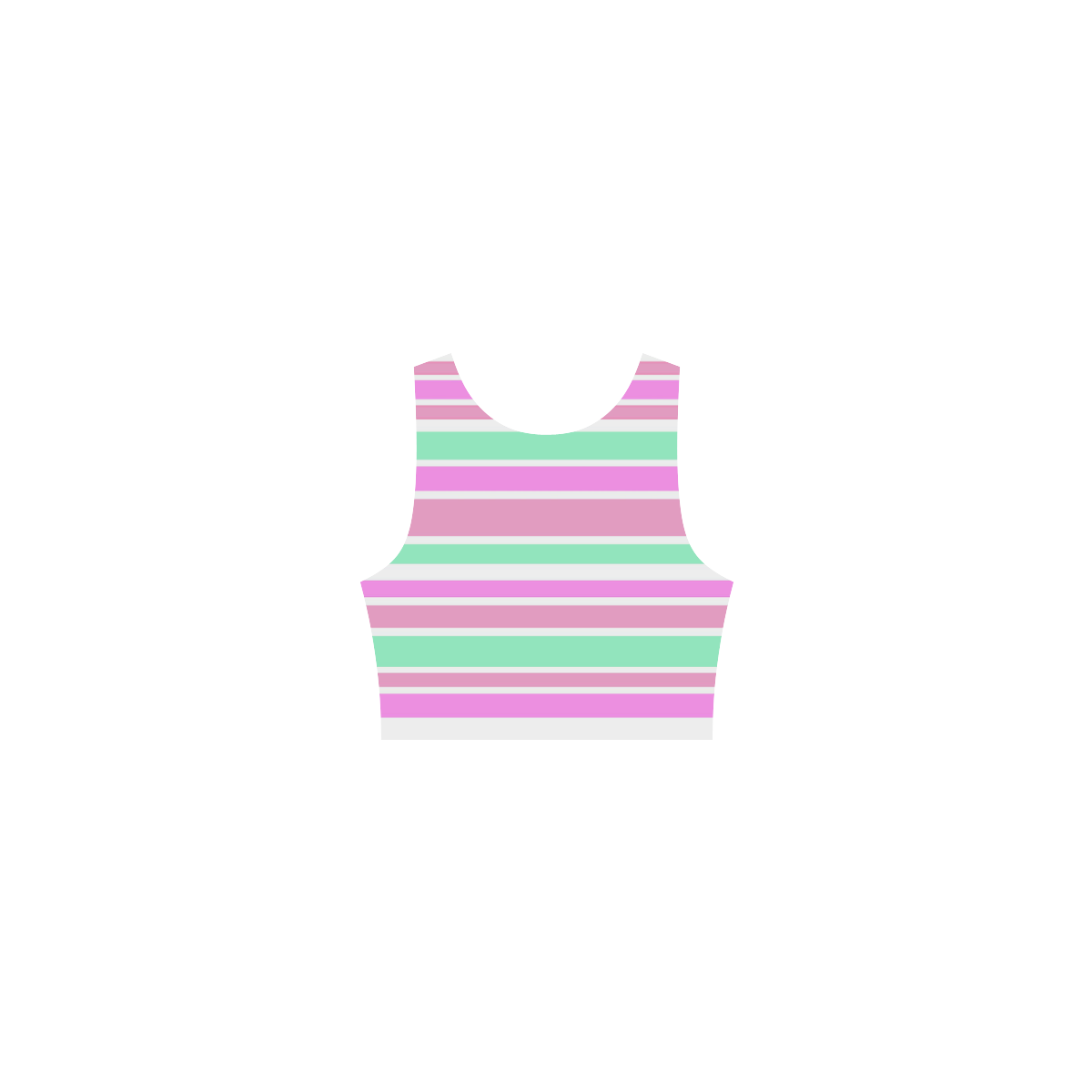 Pink Green Stripes Pattern Atalanta Casual Sundress(Model D04)