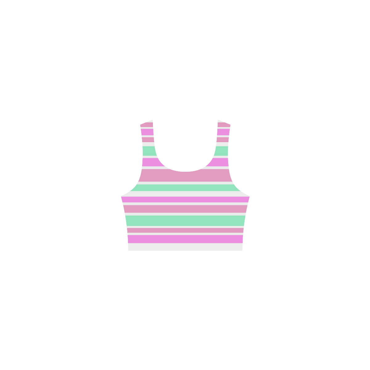 Pink Green Stripes Pattern Atalanta Casual Sundress(Model D04)