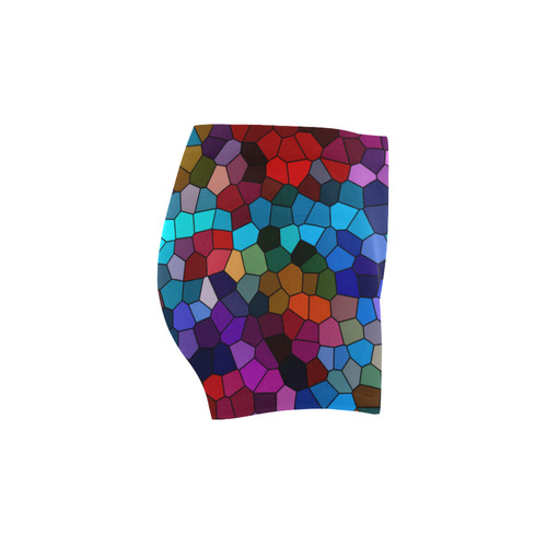 Colorful Mosaic Briseis Skinny Shorts (Model L04)