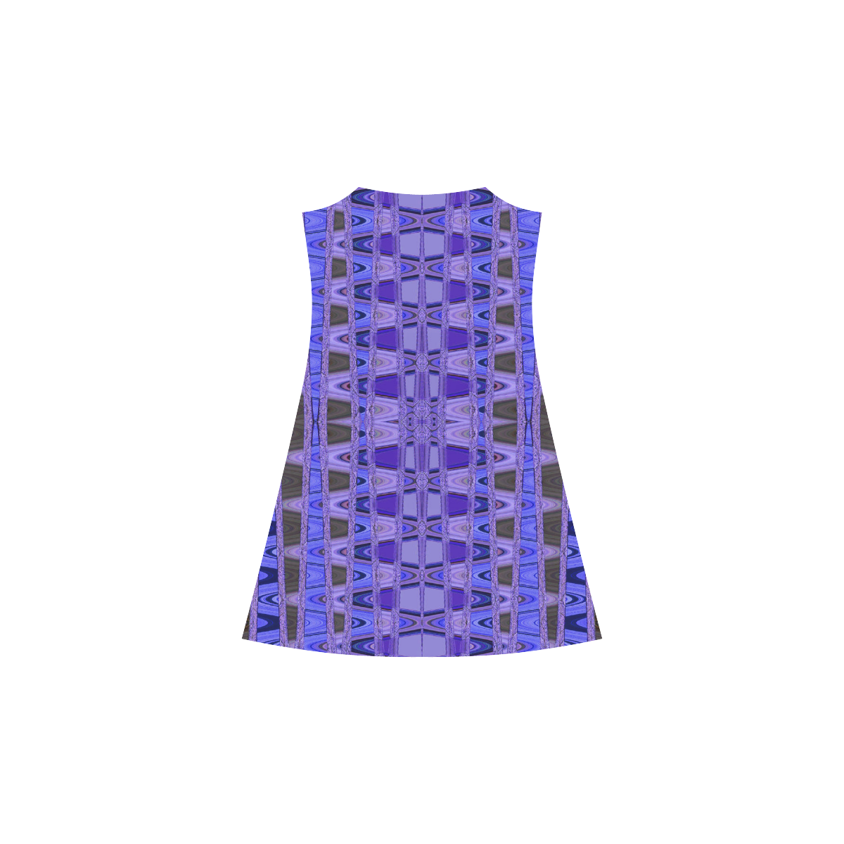 Blue Black Abstract Pattern Alcestis Slip Dress (Model D05)