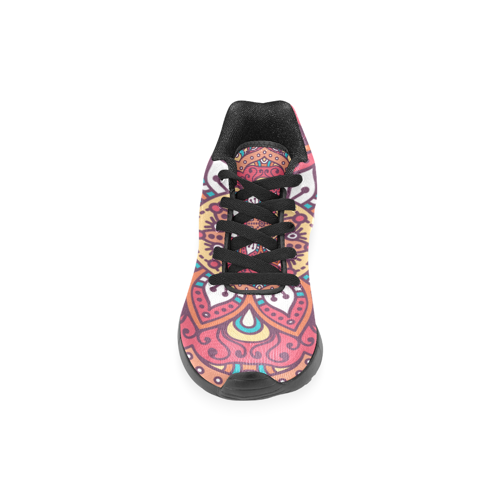 Red Bohemian Mandala Design Women’s Running Shoes (Model 020)