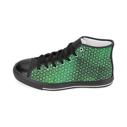Green Abstract Forest Men’s Classic High Top Canvas Shoes (Model 017)