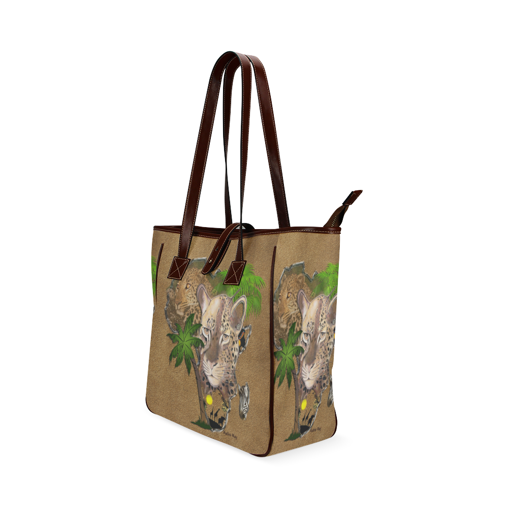 Cheetahs on suede by Just Kidding Classic Tote Bag (Model 1644)