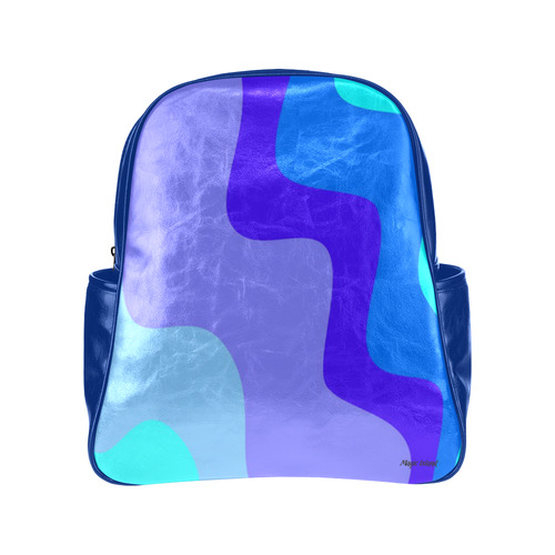 Blue Waves. Inspired by the Magic Island of Gotland. Multi-Pockets Backpack (Model 1636)